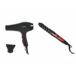 Set Asciugacapelli e Ferro Arricciacapelli Rosso Kooper, Strumenti di Styling per la Cura dei Capelli - Product Image 1