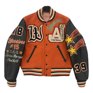 Chaquetas Varsity de Lana de Alta Calidad para Hombre y Mujer, Antibacterianas, Estilo Nuevo, Cuello Alto, Todas las Tallas y Colores - Product Image 1