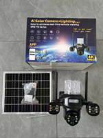 Caméra de sécurité IP solaire 4K WiFi 4G avec carte SIM, suivi humain, vision nocturne, cloud, surveillance extérieure, contrôle par application