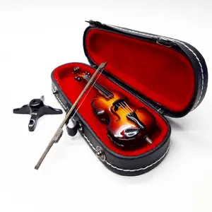 Violín en miniatura, carcasa rígida, exclusivo, 10cm