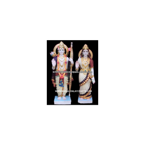 Statue en marbre blanc, seigneur des étoiles, de Ram, Darbar - Product Image 1