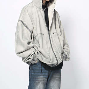 เสื้อฮู้ดผ้าเกล็ดปลาแบบมีซิปสำหรับผู้ชายและผู้หญิงเสื้อมีฮู้ดผ้าคอตตอนปักลายสไตล์ใหม่ดีไซน์100% - Product Image 3