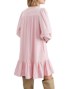 Vestido con Volantes y Cordones, Diseño Abotonado con Botones de Color Tortuga Claro, Corte Holgado, Detalle de Volantes, Bolsillos Laterales, Gran Venta 2026 - Product Image 2