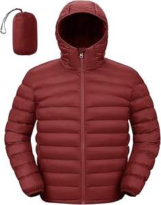 Chaqueta de Plumón para Hombre 2025, Ecológica, Transpirable, de Secado Rápido, Personalizable, con Cuello Alto, Logotipo Frontal, Manga Larga, Invierno, Venta al Por Mayor - Product Image 1