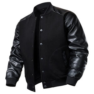 Mode Vestes Doublure Matelassée Personnalisé Chenille Patchs Letterman College Hommes Bomber Baseball Coupe-Vent Laine Varsity Veste - Product Image 1