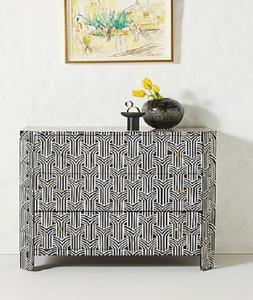 Mesa Auxiliar de 3 Cajones con Incrustaciones de Hueso Floral Natural Ecológico Hecho a Mano en India, Muebles de Dormitorio y Sala de Estar, Artesanía - Product Image 5