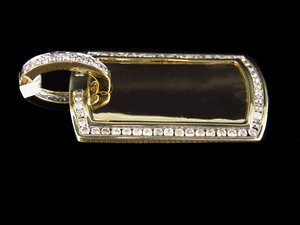 Élégant Rectangle S925 Argent Moissanite Diamant Personnalisé Hip Hop Charme Pendentif Pour Hommes Femmes Bijoux Amoureux - Product Image 4