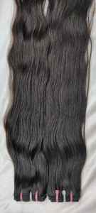 Meilleures extensions de cheveux Remy vierges du temple indien lisses pré-collées Top cheveux humains pour femmes Machine à double trame de cheveux naturels - Product Image 4