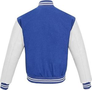 Custom Logo Baseball Varsity Jacket PU leather Sleeve Wool Bomber Men Letterman OEM Winter jacket - Product Image 3