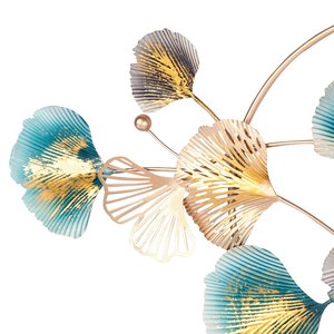 Fabriqué à la main en métal feuille de gingko mur Arts paysage bureau maison salon chambre décoration intérieure montage mural artisanat cadre - Product Image 5