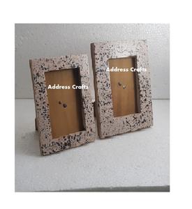 Home Decorative Resin/Wood Standing <b>Family</b> <b>Photo</b> Frame Wedding Decor Resin Brass Inlay Picture Frame Rectangular Shape - Product Image 6