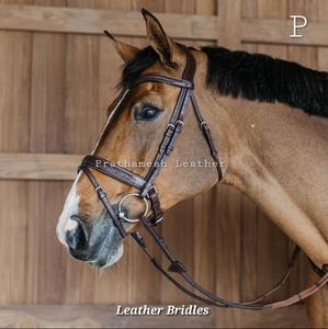 Meilleure vente de bride de cheval en cuir personnalisée de styles occidentaux anglais bride d'équitation en cuir véritable fournisseur en gros tendance - Product Image 2