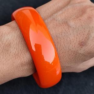 Nuevo diseño geométrico marrón resina pulsera nicho diseño novias brazalete moda resina joyería - Product Image 1