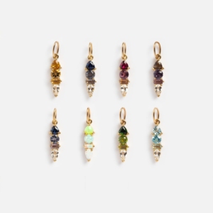 Pendentif à broches multi-pierres en quartz topaze bleue en argent sterling 925 plaqué or, bijoux en pierres précieuses en couches faits à la main pour femmes - Product Image 6