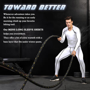 Camiseta Deportiva de Compresión para Hombre, Talla Grande, Resistente al Viento, Manga Larga, Alta Elasticidad, para Entrenamiento y Fitness - Product Image 5