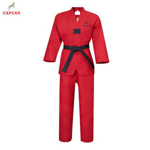 ชุดยูนิฟอร์มเทควันโดคุณภาพสูง ขายดีที่สุด โลโก้ด้านหน้า ผ้าฝ้าย 100% น้ำหนักเบา สินค้าใหม่ - Product Image 1