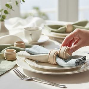 Nuevo y moderno diseño de servilletero de madera pulida a mano - decoración de mesa - Product Image 3