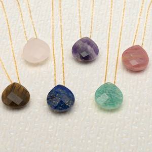 Collar con Colgante de Plata 925 con Piedra de Lapislázuli en Forma de Corazón - Collar con Dijes de Cadena de Eslabones al por Mayor - Product Image 3