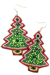 Handmade Trendy Christmas Ho Ho Ho Beaded Statement <b>Earrings</b> From India Drop <b>Earrings</b> Style for <b>Holiday</b> Celebrations - Product Image 5