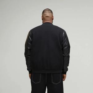 Veste de baseball unisexe en chenille personnalisée OEM, streetwear, hiver, respirante, grande taille, manches en cuir, veste universitaire - Product Image 3