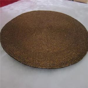 Napperon rond en perles de verre pour table à manger, vaisselle, tapis et coussinets pour la fête et le mariage - Product Image 1