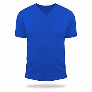 Camiseta deportiva de lona con cuello en V para hombre, transpirable, antiarrugas, antibolitas, manga corta, ajuste Regular, logotipo personalizado, impresión Digital frontal - Product Image 4