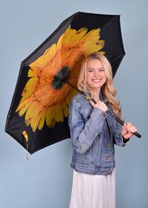 Parqué <span class=keywords><strong>de</strong></span> flor <span class=keywords><strong>de</strong></span> crisantemo amarillo <span class=keywords><strong>de</strong></span> doble capa <span class=keywords><strong>de</strong></span> 23 pulgadas, paraguas a prueba <span class=keywords><strong>de</strong></span> viento plegable inverso, Mango en forma <span class=keywords><strong>de</strong></span> C, viaje en la <span class=keywords><strong>playa</strong></span> - Product Image 2