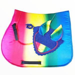 Juego de almohadillas para silla de montar sublimadas, ecológicas, de algodón, con color y logotipo personalizados. - Product Image 5