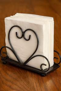 Porte-serviettes en acier inoxydable avec finition enduite de noir, parfait pour les ustensiles de cuisine et l'accessoire élégant de décoration intérieure - Product Image 6