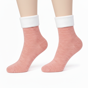 Calcetines de Algodón Cálidos de Invierno para Mujer, Calcetines Térmicos de Algodón Grueso de Punto para Mujer con su Diseño Personalizado - Product Image 1