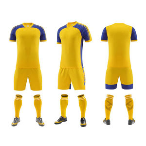 High Quality Custom Youth Soccer Uniforms Blue <b>White</b> Replica Vintage <b>Football</b> Referee Jersey Quality Team Sets - Product Image 3