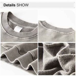 Pantalons de survêtement en molleton français vintage personnalisés, poids lourd, 360 grammes, 100% coton, blanc, délavé à l'acide, usé, streetwear - Product Image 4