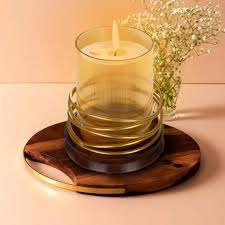 Gift Box Expression <b>Tealight</b> Wooden Votive <b>Candle</b> Holder With Tray Decorative <b>Candle</b> Stand for Home Decor <b>Scented</b> <b>Candle</b> Stands - Product Image 5