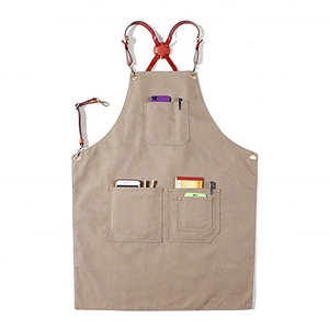 Delantales de cocina personalizados cocina impermeable orgánico 100% algodón Chef delantales Cocina - Product Image 2