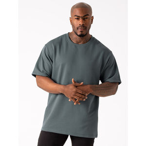 เสื้อยืดผู้ชายผ้าฟลีซผ้าฝ้ายเปิดไหล่ปล่อยเร็วแบบลำลองสวมใส่สบายสำหรับเล่นกีฬา100% สตรีทย้อนยุคสำหรับฤดูร้อน - Product Image 4