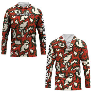 Vêtements de pêche à la basseur, camouflage, chemise de pêche à manches longues pour homme, masque à capuche, protection UV UPF 50+, vêtements de performance - Product Image 1