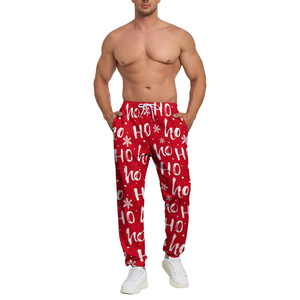 Pantalon de survêtement de Noël coupe décontractée pour hommes Pantalon de survêtement de Noël en polyester pour des vacances d'hiver confortables - Product Image 3