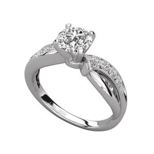 แหวนทองคำแท้ 14K ประดับเพชรทรงกลมเจียระไนแบบบริลเลียนท์ ได้รับการรับรองจาก IGI สำหรับผู้หญิง สไตล์ยุโรป-อเมริกัน เหมาะสำหรับเป็นของขวัญงานหมั้น งานแต่งงาน หรืองานเลี้ยง - Product Image 2