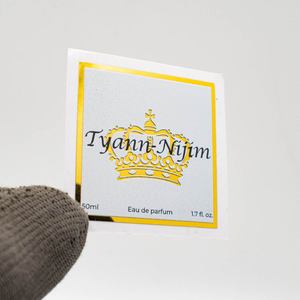 Autocollant d'étiquette de parfum métallisé par chrome doré de haute qualité - Product Image 4