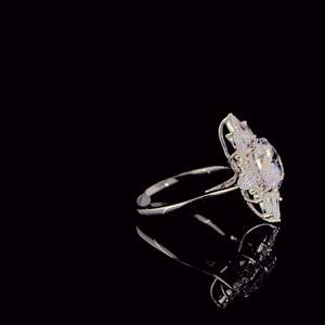 Fabriqué à la main moderne Floral Starburst Moissanite diamant femmes bagues de mode pour les mariages fêtes mariée porter multi-forme - Product Image 4