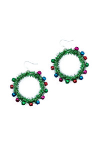 Novedad de 2024, pendientes de tuerca de Navidad con forma de Papá Noel a la moda, Diamante de cristal chapado en oro con patrón geométrico, Perla principal - Product Image 6