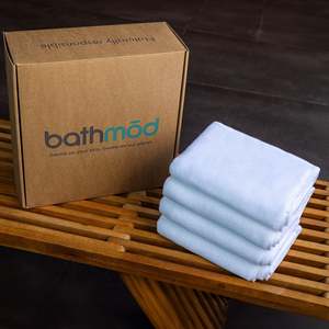 Luxury Organic <b>Bath</b> <b>Mats</b> 4-Pack-<b>Absorbent</b> Tufted Polyester with Rubber Backing for Bathroom Bedroom Kitchen Hotel Floor Use - Product Image 6