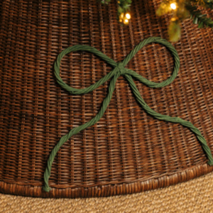 Falda para Árbol de Navidad de Ratán Marrón Oscuro con Cinta, Elegante Base para Árbol con Cuello para una Decoración Navideña Cálida, Venta al por Mayor desde Vietnam - Product Image 6