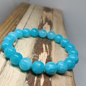 Pulsera de piedras preciosas hecha a mano de Chakra Unisex, cuentas de Jade azul y energía elástica de cristal estirable para regalo - Product Image 1