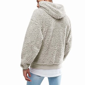 Sudadera con capucha a rayas de varios colores para hombre, Sudadera con capucha de manga larga estampada informal de lana Sherpa básica personalizada al por mayor - Product Image 2