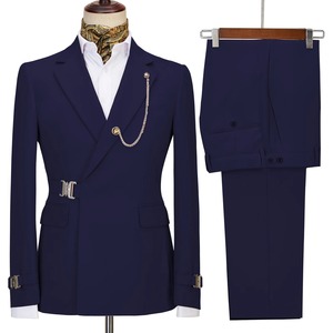 2025 vente en gros classique hommes Slim Fit marié smoking costume de mariage Double boutonnage rayé 3 pièces peigné vêtements de cérémonie - Product Image 4