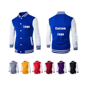 Chaquetas Universitarias Personalizadas con Logotipo para Hombre, Chaqueta de Béisbol Informal de Manga Larga a la Moda, Bordada y Revestida - Product Image 1