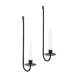 Wrought iron <b>candle</b> <b>holder</b> stand for indoor and <b>outdoor</b> home decor durable vintage appeal for classic elegant <b>candle</b> display - Product Image 2