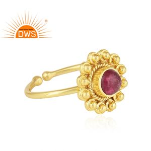 แหวนพลอยทัวร์มาลีนสีชมพูธรรมชาติเป็นของขวัญสำหรับผู้หญิงขายดีที่สุด - Product Image 2