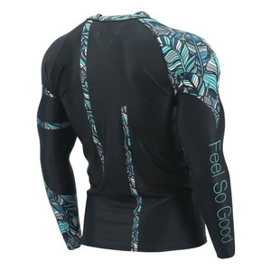 Rash Guard de manga larga personalizado para hombre al por mayor con característica transpirable Impresión de logotipo hecho en fábrica mejor diseño - Product Image 6